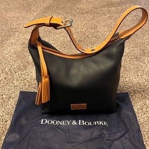 Black Leather Dooney & Bourke Shoulder Bag